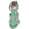 imageFSJ Women Open Toe Fisherman Gladiator Flat Sandal Three Buckle Strap Roman Studs Summer Casual Daily Shoes Size 416 USLight Green