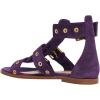 imageFSJ Women Open Toe Fisherman Gladiator Flat Sandal Three Buckle Strap Roman Studs Summer Casual Daily Shoes Size 416 USPurple