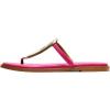 imageFSJ Women Open Toe Flat Thong Sandals TStrap Gold Detail Flip Flops SlipOn Slides Casual Summer Beach Fashion Slippers Size 416 USFuchsia