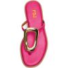 imageFSJ Women Open Toe Flat Thong Sandals TStrap Gold Detail Flip Flops SlipOn Slides Casual Summer Beach Fashion Slippers Size 416 USFuchsia
