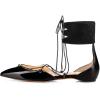 imageFSJ Women Pointed Toe DOrsay Ballet Flats Ankle Wrap Laceup Comfortable Ladies Casual Soft Dancing Dress Flat Shoes Size 415 USBlack