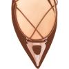 imageFSJ Women Pointed Toe DOrsay Ballet Flats Ankle Wrap Laceup Comfortable Ladies Casual Soft Dancing Dress Flat Shoes Size 415 USBrowngreen