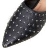 imageFSJ Women Pointed Toe Flats Mules Sandals Studded Backless Slip On Romantic Comfortable Slippers Casual Travel Date Party Slides Loafer Shoes Size 415 USBlack