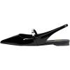 imageFSJ Women Slingback Flats with Beaded Studded Pointed Toe Pearl Strap Slip On Office Casual Comfort Ballet Shoes Size 416 USBlack