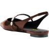 imageFSJ Women Slingback Flats with Beaded Studded Pointed Toe Pearl Strap Slip On Office Casual Comfort Ballet Shoes Size 416 USBrown