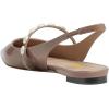 imageFSJ Women Slingback Flats with Beaded Studded Pointed Toe Pearl Strap Slip On Office Casual Comfort Ballet Shoes Size 416 USNude