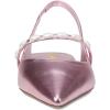 imageFSJ Women Slingback Flats with Beaded Studded Pointed Toe Pearl Strap Slip On Office Casual Comfort Ballet Shoes Size 416 USPink