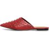 imageFSJ Women Pointed Toe Flats Mules Sandals Studded Backless Slip On Romantic Comfortable Slippers Casual Travel Date Party Slides Loafer Shoes Size 415 USRed