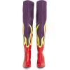 imageFSJ Women Stylish Flame Knee High Heel Boots Pointed Toe Stiletto Over the Knee Boots Fashion Thigh High Winter Warm Long Boots Size 415 USPurple