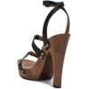 imageFSJ Women Open Toe Triple Buckle Straps Clog Heels Studded Platform Sandals Wooden Chunky Block Date Nights Shoes Size 416 USBlack