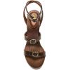 imageFSJ Women Open Toe Triple Buckle Straps Clog Heels Studded Platform Sandals Wooden Chunky Block Date Nights Shoes Size 416 USBrown