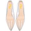 imageFSJ Women Studded Pointed Toe Transparent Pumps High Heels Shoes with Cute Bowknot US Size 415 MRhinestone