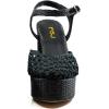 imageFSJ Women Closed Toe Woven Sandals Summer Platform Chunky High Heel Ankle Strap Chic Hollow Braided Breathable Wedding Shoes Size 416 USBlackGreen
