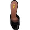 imageFSJ Women Slip On Platform Heeled Sandals Peep Open Toe Chunky Block High Heels Mules Backless Summer Dress Slide Sandals Size 415 USBlack Patent