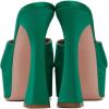 imageFSJ Women Slip On Platform Heeled Sandals Peep Open Toe Chunky Block High Heels Mules Backless Summer Dress Slide Sandals Size 415 USGreen Satin
