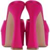 imageFSJ Women Slip On Platform Heeled Sandals Peep Open Toe Chunky Block High Heels Mules Backless Summer Dress Slide Sandals Size 415 USMagenta