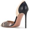 imageFSJ Women Formal Dress Shoes Pointed Toe DOrsay High Heels Sexy Stiletto Versatile Office Wear Pumps Size 415 USBeige and Black