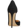 imageFSJ Women Formal Dress Shoes Pointed Toe DOrsay High Heels Sexy Stiletto Versatile Office Wear Pumps Size 415 USBlack Suede