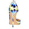 imageFSJ Women Formal Dress Shoes Pointed Toe DOrsay High Heels Sexy Stiletto Versatile Office Wear Pumps Size 415 USBlue Flora