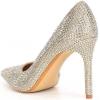 imageFSJ Women Formal Dress Shoes Pointed Toe DOrsay High Heels Sexy Stiletto Versatile Office Wear Pumps Size 415 USChampagne Rhinestones