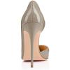 imageFSJ Women Formal Dress Shoes Pointed Toe DOrsay High Heels Sexy Stiletto Versatile Office Wear Pumps Size 415 USGrey