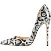 imageFSJ Women Formal Dress Shoes Pointed Toe DOrsay High Heels Sexy Stiletto Versatile Office Wear Pumps Size 415 USLeopard