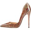 imageFSJ Women Formal Dress Shoes Pointed Toe DOrsay High Heels Sexy Stiletto Versatile Office Wear Pumps Size 415 USMoire