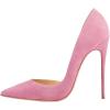 imageFSJ Women Formal Dress Shoes Pointed Toe DOrsay High Heels Sexy Stiletto Versatile Office Wear Pumps Size 415 USPink