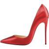 imageFSJ Women Formal Dress Shoes Pointed Toe DOrsay High Heels Sexy Stiletto Versatile Office Wear Pumps Size 415 USRed