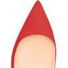 imageFSJ Women Formal Dress Shoes Pointed Toe DOrsay High Heels Sexy Stiletto Versatile Office Wear Pumps Size 415 USRed Suede