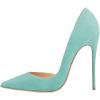 imageFSJ Women Formal Dress Shoes Pointed Toe DOrsay High Heels Sexy Stiletto Versatile Office Wear Pumps Size 415 USTeal