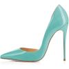 imageFSJ Women Formal Dress Shoes Pointed Toe DOrsay High Heels Sexy Stiletto Versatile Office Wear Pumps Size 415 USTurquoise