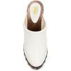 imageFSJ Women Closed Round Toe Mules Wooden Block High Heel Clogs Slip On Studded Platform Sandals Vintage Dress Slide Shoes Size 416 USWhite