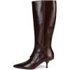 imageFSJ Women Pointed Toe Knee High Boots Kitten Low Heel Wide Calf Zipper Fold Over Evening Daily Wear Dress Shoes Size 416 USChocolate