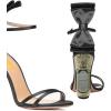 imageFSJ Women Open Toe Stylish Sandals Ankle Strap Chunky Block High Thick Heels Wedding Party Ballroom Shoes Size 415 USBlack Bow
