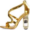 imageFSJ Women Open Toe Stylish Sandals Ankle Strap Chunky Block High Thick Heels Wedding Party Ballroom Shoes Size 415 USGolden S