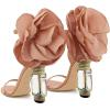 imageFSJ Women Open Toe Stylish Sandals Ankle Strap Chunky Block High Thick Heels Wedding Party Ballroom Shoes Size 415 USNude