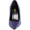 imageFSJ Women Classic Pumps Closed Pointed Toe Slim High Heel Fashion Studded Rivets Slip On Cocktail Party Prom Sexy Dress Shoes Size 416 USBlue