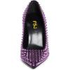 imageFSJ Women Classic Pumps Closed Pointed Toe Slim High Heel Fashion Studded Rivets Slip On Cocktail Party Prom Sexy Dress Shoes Size 416 USPurple