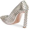imageFSJ Women Classic Pumps Closed Pointed Toe Slim High Heel Fashion Studded Rivets Slip On Cocktail Party Prom Sexy Dress Shoes Size 416 USSilver