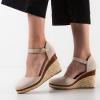 imageFSJ Women Closed Toe Espadrilles Dressy Wedge Sandal Ankle Strap Buckle High Heels Comfort Platform Sandals Shoes Size 415 USBeige