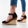 imageFSJ Women Closed Toe Espadrilles Dressy Wedge Sandal Ankle Strap Buckle High Heels Comfort Platform Sandals Shoes Size 415 USBlack