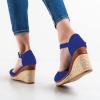 imageFSJ Women Closed Toe Espadrilles Dressy Wedge Sandal Ankle Strap Buckle High Heels Comfort Platform Sandals Shoes Size 415 USSlateblue