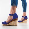 imageFSJ Women Closed Toe Espadrilles Dressy Wedge Sandal Ankle Strap Buckle High Heels Comfort Platform Sandals Shoes Size 415 USSlateblue