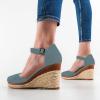 imageFSJ Women Closed Toe Espadrilles Dressy Wedge Sandal Ankle Strap Buckle High Heels Comfort Platform Sandals Shoes Size 415 USSteel Gray