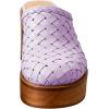 imageFSJ Women Woven Platform Mules Wooden Chunky High Heel Slip On Clogs Closed Toe Heeled Sandals Comfortable Casual Shoes Size 416 USPurple