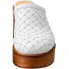 imageFSJ Women Woven Platform Mules Wooden Chunky High Heel Slip On Clogs Closed Toe Heeled Sandals Comfortable Casual Shoes Size 416 USWhite