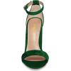 imageFSJ Women Classic Chunky High Heel Sandals Open Toe Ankle Strap Single Band Dress Wedding Party Sexy Shoes Size 415 USGreen Velvet