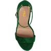 imageFSJ Women Classic Chunky High Heel Sandals Open Toe Ankle Strap Single Band Dress Wedding Party Sexy Shoes Size 415 USGreen Velvet