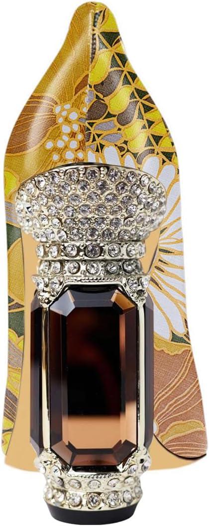 imageFSJ Women Bridal Pointed Toe Chunky Block High Heel Crystal Pumps Slip on Wedding Thick Comfort Evening Dress Studded Rivets ShoesYellow Flower